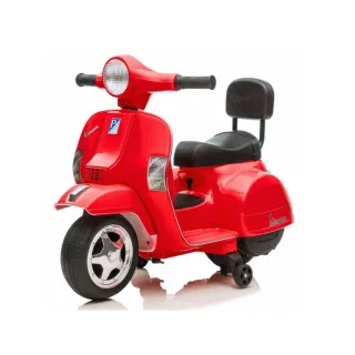 【奔雷國際】偉士牌 Vespa 原版授權 小偉士兒童電動摩托車 兒童超跑(米白/紅 A008)