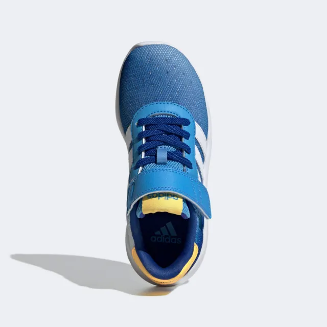 【adidas 愛迪達】運動鞋 童鞋 中童 兒童 魔鬼氈 LITE RACER 3.0 EL K 藍 ID3399