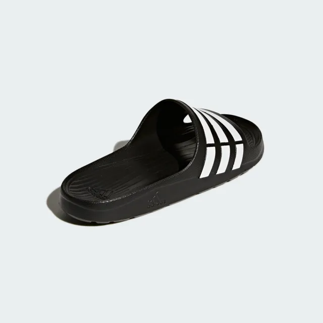 【adidas 愛迪達】Duramo Slide 拖鞋 男鞋 女鞋 黑 白 防水 全塑膠 運動拖鞋(G15890)