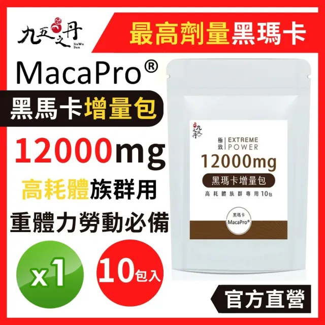 【JIU WU DAN 九五之丹】12000mg Macapro黑瑪卡增量包(增強體力  幫助入睡 馬卡 黑馬卡 瑪卡粉包)