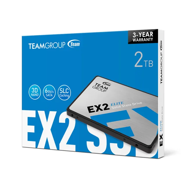 【TEAM 十銓】EX2 2TB 2.5吋 SATAIII SSD 固態硬碟