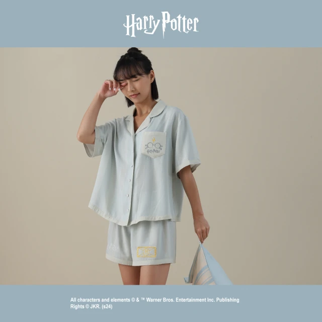 【飛航模飾】哈利波特授權 100%嫘縈 睡衣套裝 居家服(吸濕排汗 高透氣)