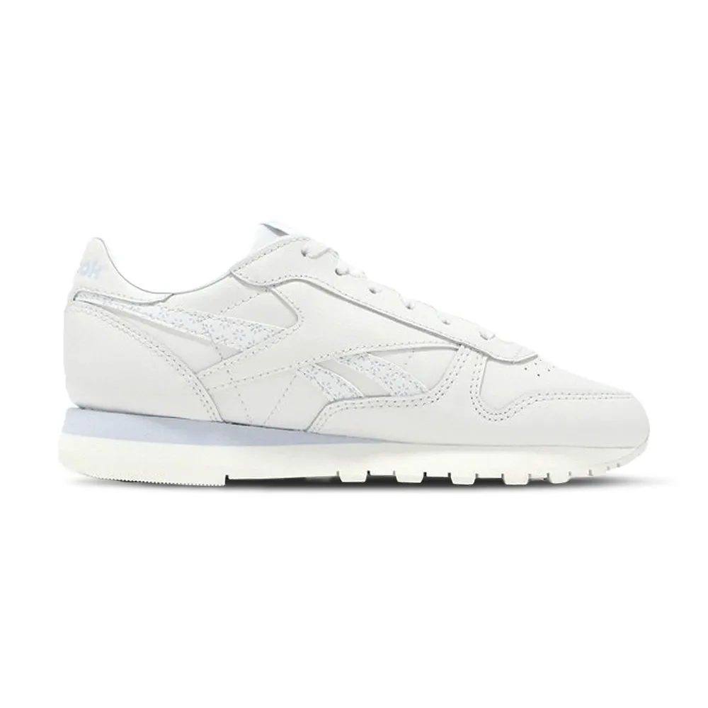 【REEBOK】Classic Leather 女鞋 白藍色 皮革 低筒 復古 小白鞋 休閒鞋 100074372