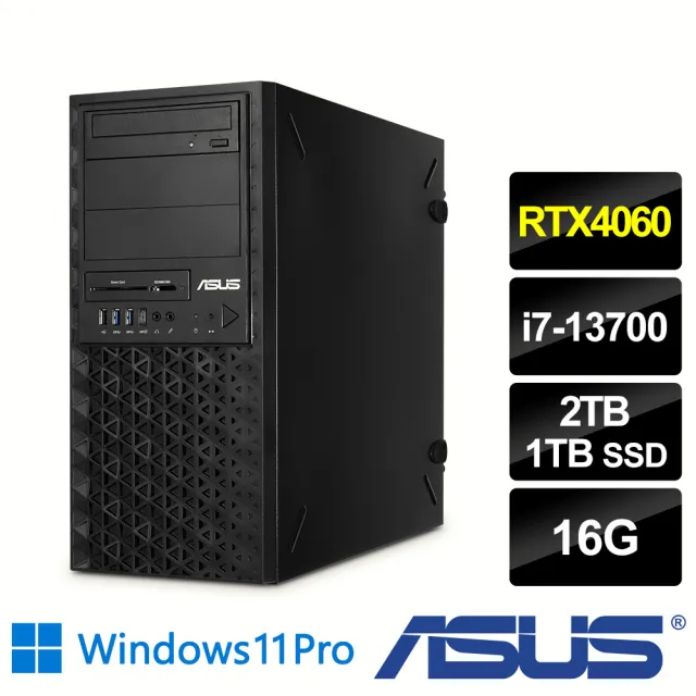 【ASUS 華碩】i7 RTX4060十六核繪圖工作站(WS760T/i7-13700/16G/2TB HDD+1TB SSD/RTX4060-8G/750W/W11P)