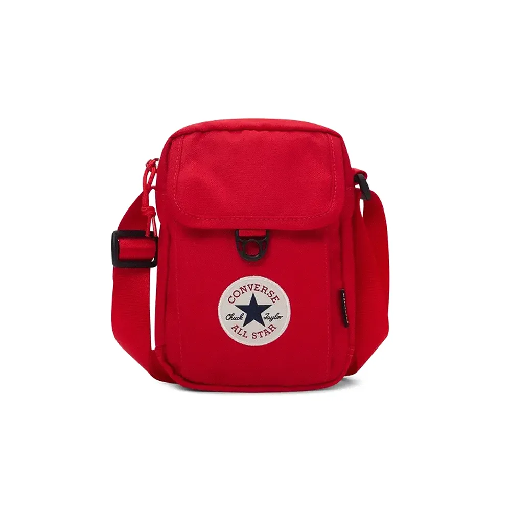 【CONVERSE】Crossbody 2 紅色 魔鬼氈 拉鍊口袋 側背包 10020540-A08