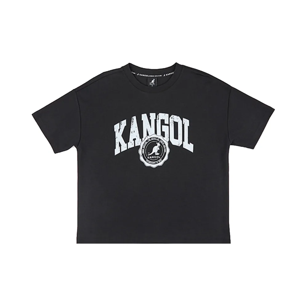 【KANGOL】圓領短袖T恤 女款寬版仿舊T 女 - 6422100220