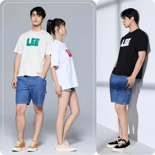 【Lee 官方旗艦】男女同款 短袖T恤 / 方體大LOGO印花 共3色 男女共版 / UNGENDER 系列(LB402061)