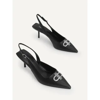 【PEDRO】PEDRO Icon 真皮尖頭露跟高跟鞋 -黑色(小CK集團品牌 官方直營 TOP人氣款 商務必備)