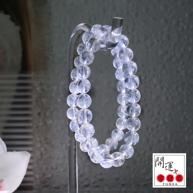 【開運方程式】藍針水晶手珠10mm(水晶l手鍊l手珠l寶石l月光石)