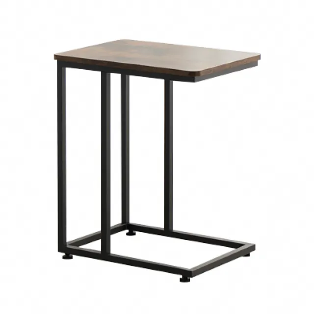 【IDEA】工業風鐵木雙層抽屜收納置物邊桌/層架(床邊桌 沙發邊桌 茶几)