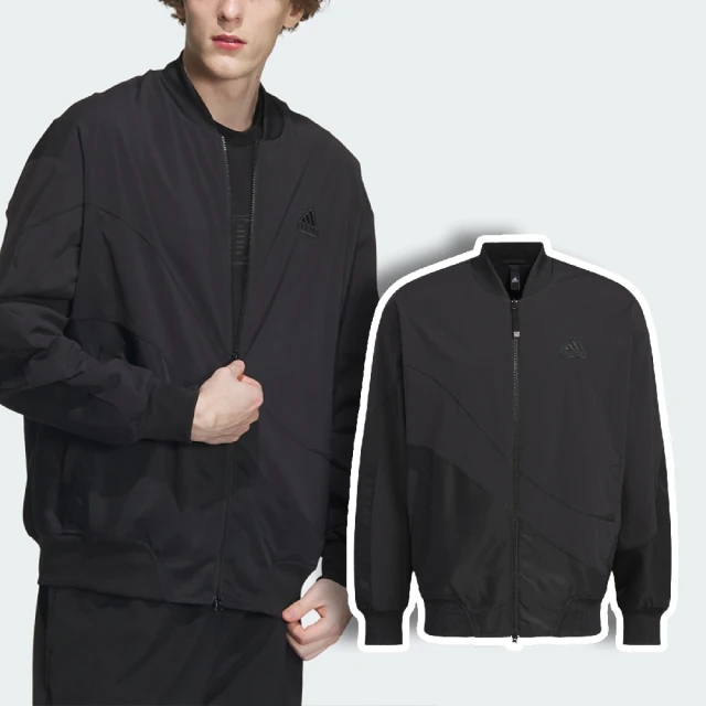 adidas 愛迪達 外套 CNY Jacket 男款 黑 寬鬆 立領 飛行外套 夾克 愛迪達(IZ1613)