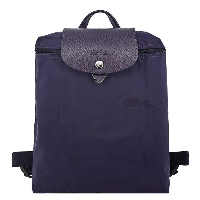 【LONGCHAMP】LE PLIAGE GREEN系列刺繡再生尼龍摺疊後背包/水餃包(多款選)