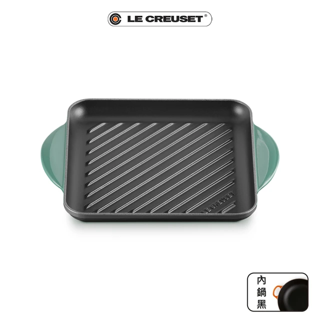 Le Creuset 琺瑯鑄鐵鍋雙耳正方烤盤 24cm(綠光森林)