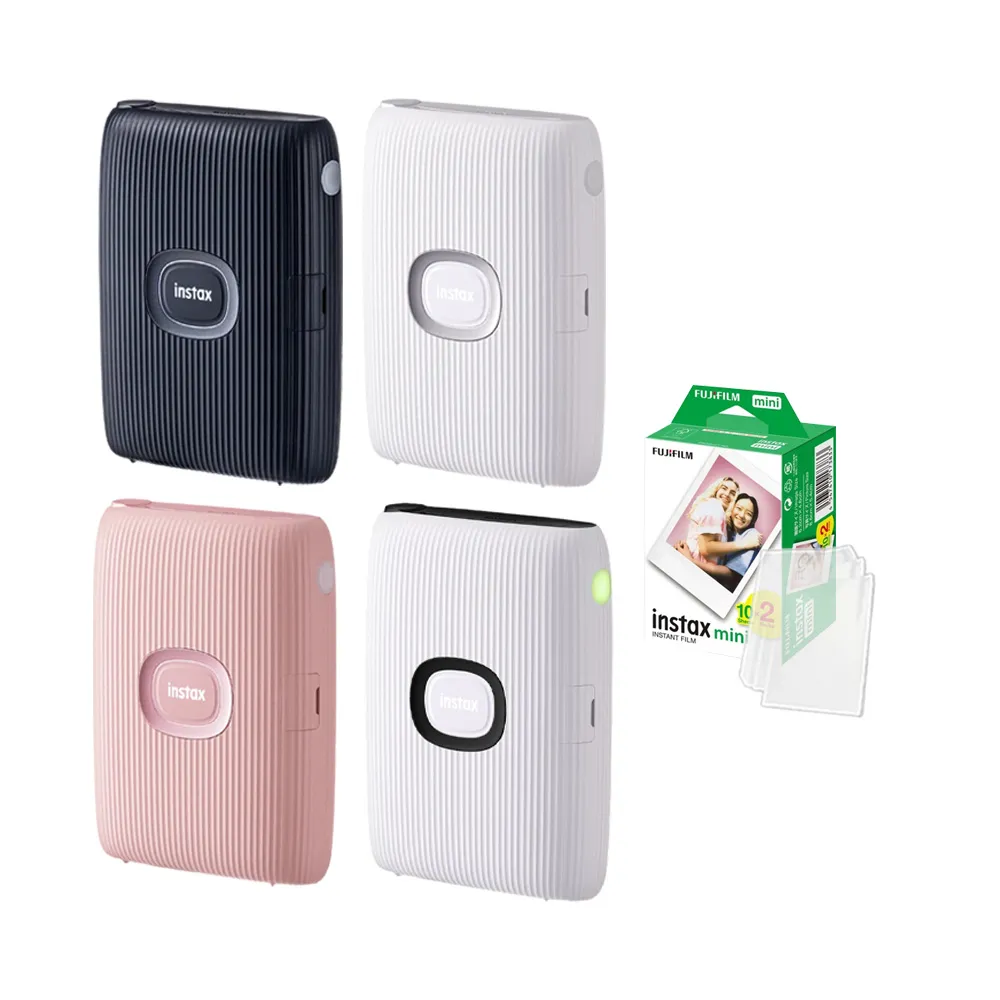 【FUJIFILM 富士】instax mini Link2 手機印相機 原廠公司貨(20張底片透明保護套20入組合)