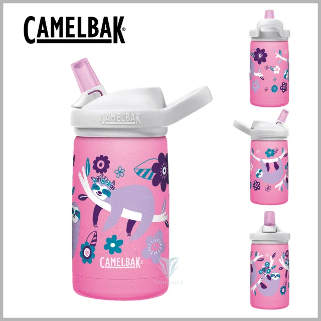 【CAMELBAK】350ml eddy+ kids兒童吸管不鏽鋼保溫/保冰瓶(公司貨/全新霧面瓶身/保溫/保冰/防塵蓋)