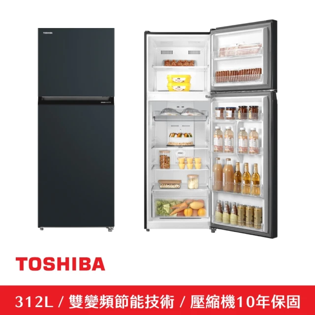 TOSHIBA 東芝 366公升一級能效玻璃三門變頻冰箱(G