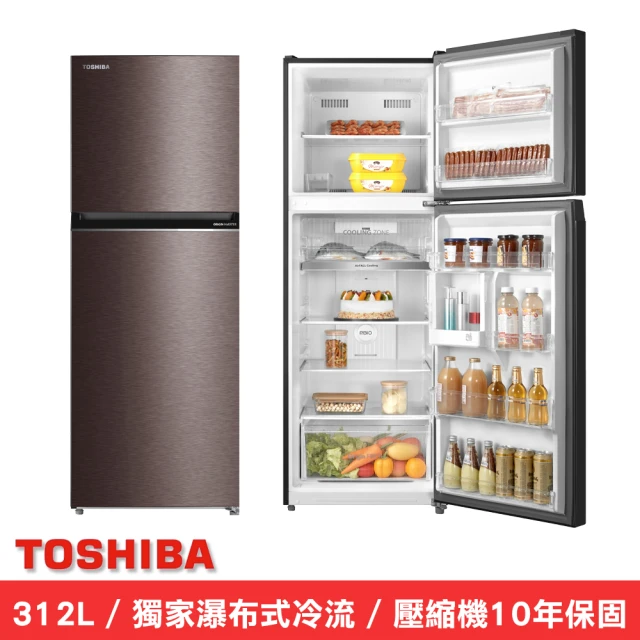 TOSHIBA 東芝 312公升一級能效雙門變頻冰箱(GR-RT416WE-PMT（37）)