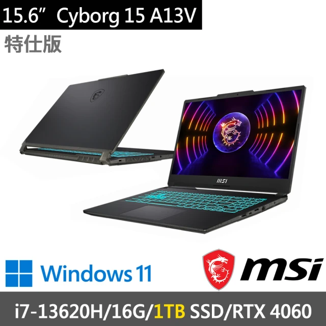 MSI 微星 15.6吋i7獨顯RTX特仕(Cyborg 1