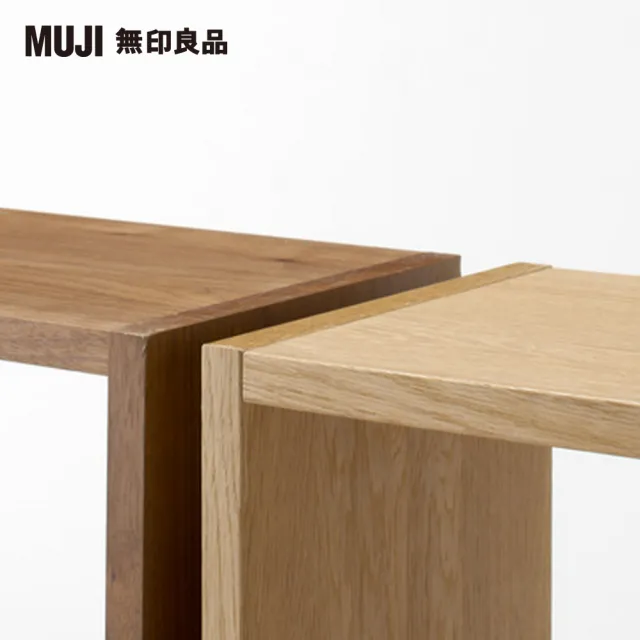 【MUJI 無印良品】自由組合層架/胡桃木/2層/基本組(大型家具配送)