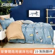 【MIT iLook】台灣製 萊賽爾天絲兩用被床包組(雙/加大-贈枕頭2入)