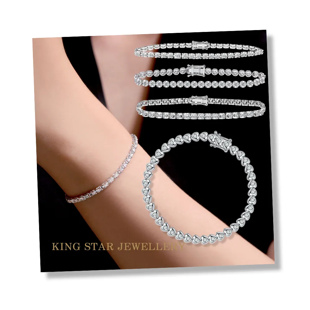 【King Star】【買1送鑽石套組】滿鑽一克拉鑽石手鍊