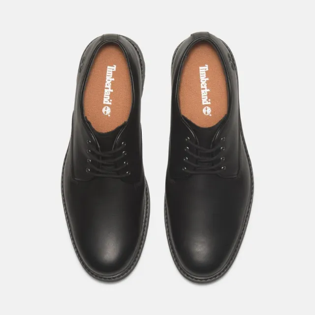 【Timberland】男款黑色皮革防水休閒鞋(5549R001)