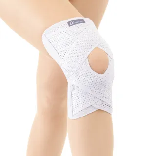 【ALPHAX】日本製 醫護膝蓋支撐固定帶M-LL 一入(護膝 運動護膝 髕骨護膝 半月板護膝)
