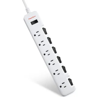 【PowerSync 群加】7開6插防雷擊抗搖擺加大間距延長線/1.8M(TS76B918)