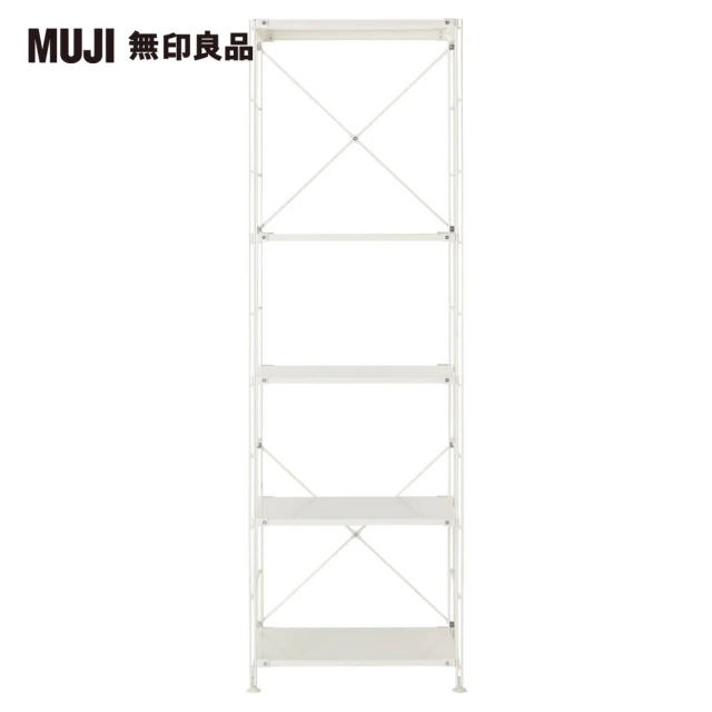 【MUJI 無印良品】SUS鋼製層架組/亮面淺灰/大(大型家具配送)