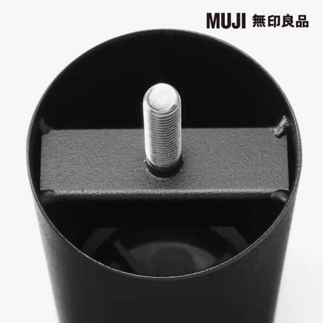 【MUJI 無印良品】沙發本體/2人座/羽毛獨立筒/棉丹寧/深藍+鋼製腳/12cm/黑色/M8(大型家具配送)