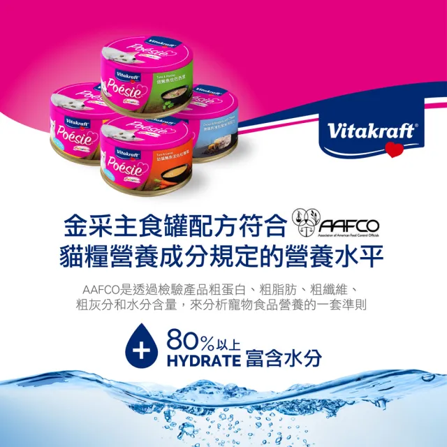 即期品【Vitakraft】珀斯女王金采貓用主食罐80g-牛肉/鮭魚/鯛魚 全齡貓(3入組)