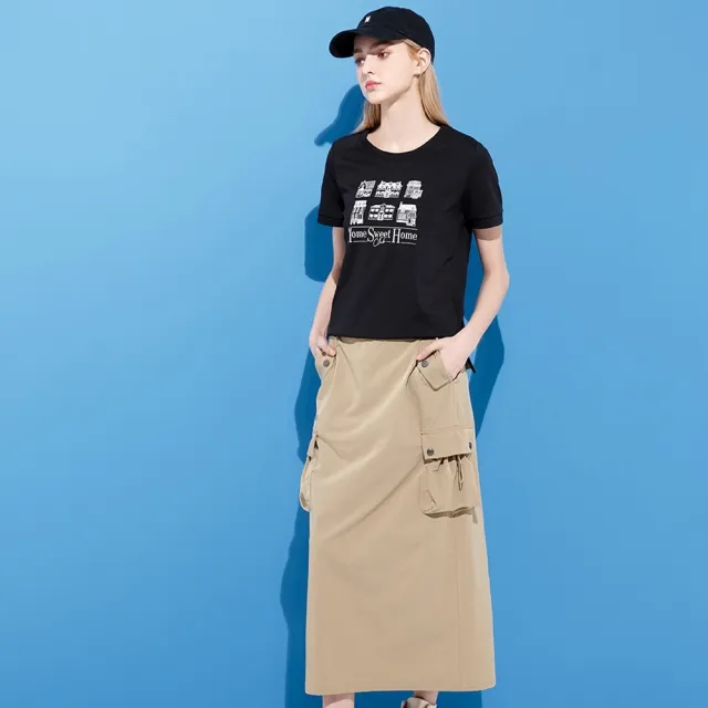 【JIN HWA 今譁】韓潮風個性工裝多口袋造型修身鉛筆裙U6681(韓潮風 個性 工裝多口袋造型 修身 鉛筆裙)