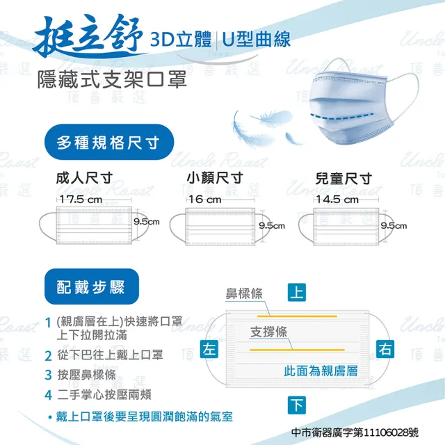 【頂善嚴選】挺立舒支撐型 成人醫療口罩(滿版系列 30片/盒)