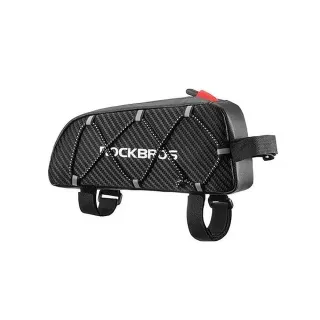 【ROCKBROS洛克兄弟】自行車上管袋 1L(上管包/車包/收納包/車袋/單車/導航/039BK)