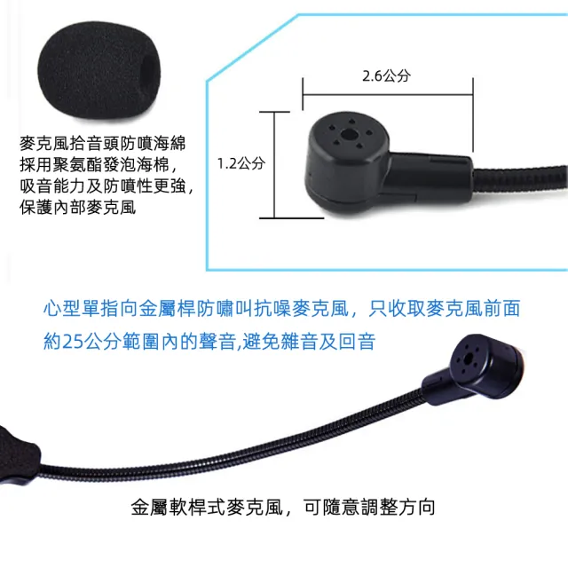 【月陽】超輕頭戴式單指向金屬桿防嘯叫抗噪麥克風直播教學演講導遊小蜜蜂擴音器使用(HEM145)