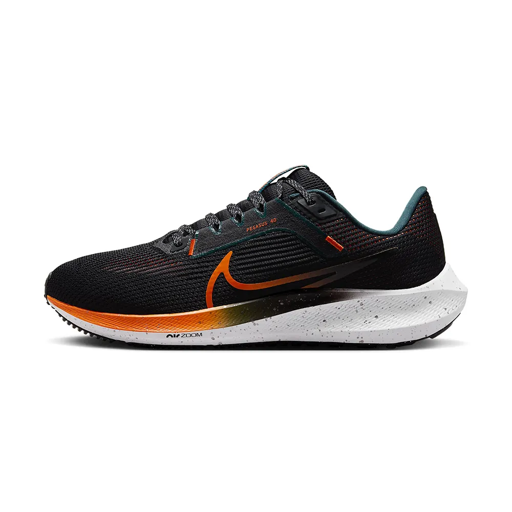 【NIKE 耐吉】Air Zoom Pegasus 40 男鞋 黑橘色 小飛馬 運動 緩震 路跑 慢跑鞋 FQ8723-010