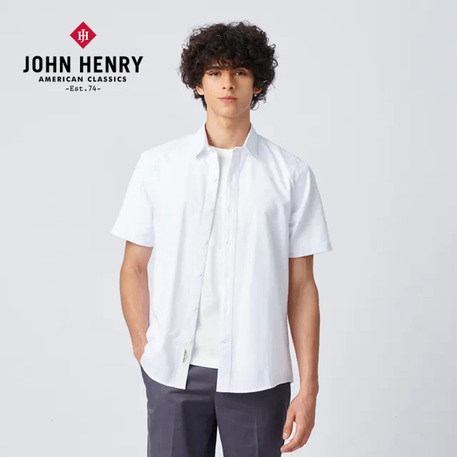 【JOHN HENRY】INDIO 經典短袖襯衫-白色
