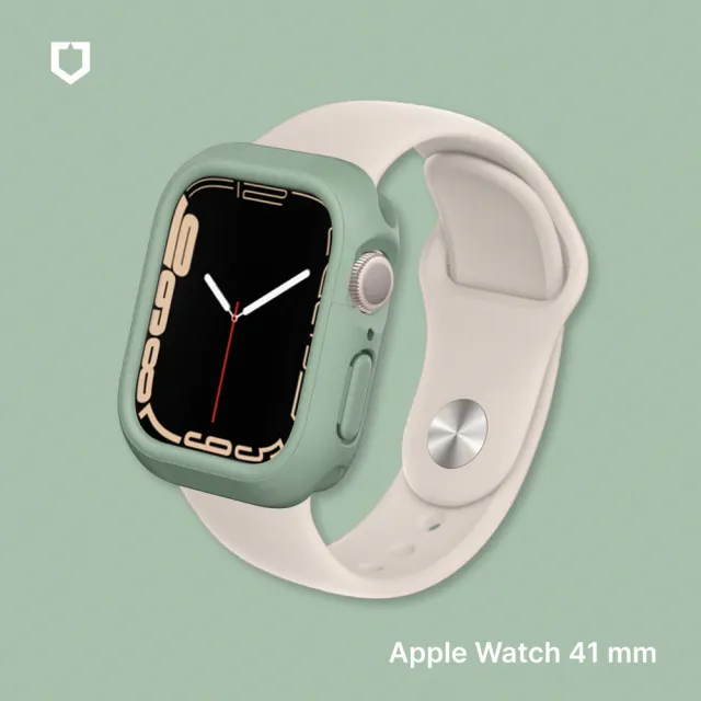 犀牛盾錶殼組【Apple 蘋果】Apple Watch S9 LTE 41mm(鋁金屬錶殼搭配運動型錶帶)