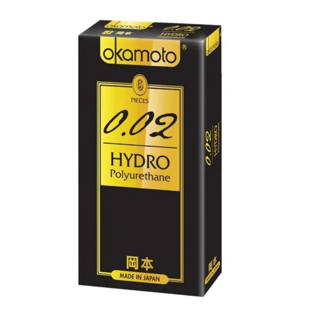 【Okamoto岡本】★002 Hydro水感勁薄保險套6入*2盒(共12入)