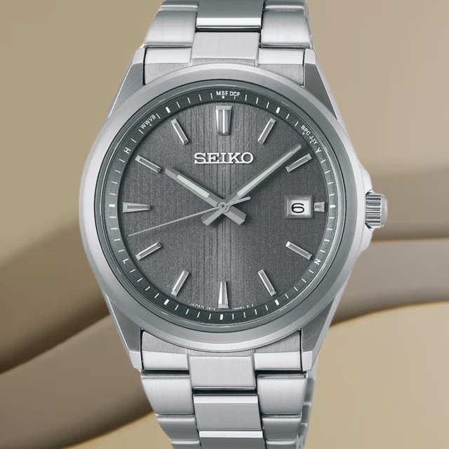 SEIKO 精工 日系簡約 太陽能電波腕錶 禮物推薦(SBTM347J/7B72-0AK0N)