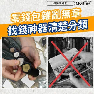 【MorTer】找錢神器 零錢盒 自動零錢盒隨身零錢盒 機車收納盒(外送員推薦 一捏就找錢)