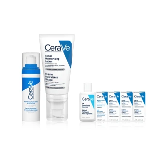 【CeraVe 適樂膚】獨家上市臉部雙入組★全效水光B5玻尿酸修護精華 30ml+全效超級修護乳 52ml(保濕鎖水)