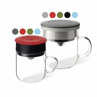 【PO:】手沖咖啡玻璃杯2入組(咖啡杯350ml/咖啡杯240ml/多色可選)