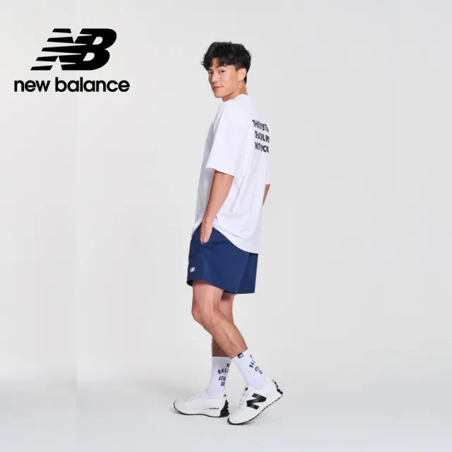 【NEW BALANCE】NB 吸濕排汗短褲_MS41234NNY_男性_藍色(美版 版型偏大)