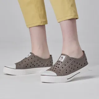 【moz】童鞋 瑞典 駝鹿 防水 厚底 洞洞鞋 拖鞋 雨鞋-奶蓋巧克力 附鞋扣(全球首創 雙色洞洞餅乾水鞋)