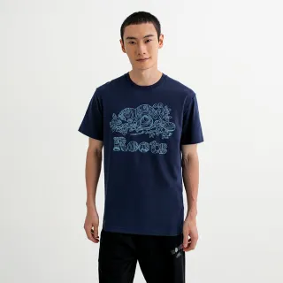【Roots】Roots 男裝- TOPO BEAVER短袖T恤(軍藍色)