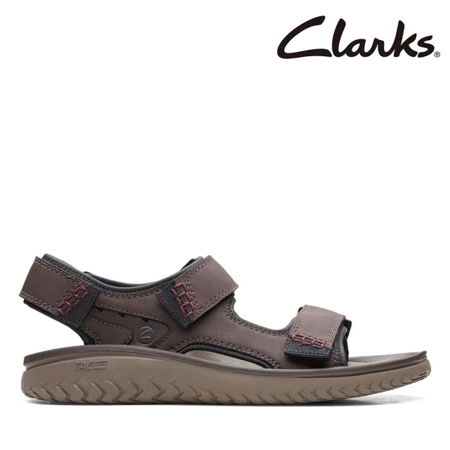 【Clarks】男鞋 Wesley Bay 三片式魔鬼氈設計輕量涼鞋(CLM65234S)