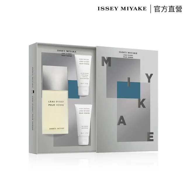 【ISSEY MIYAKE 三宅一生 官方直營】一生之水男性沐浴禮盒2024(男性淡香水125ml+沐浴膠50ml+鬍後乳50ml)