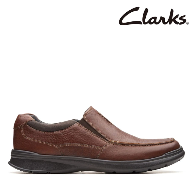 Clarks 男鞋 Cotrell Free 全皮面寬楦套入式輕量便鞋 休閒鞋(CLM31566C)