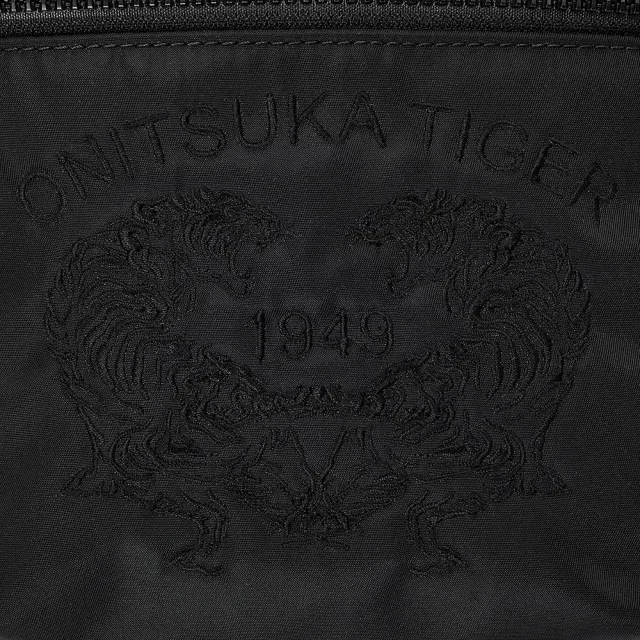 【Onitsuka Tiger】鬼塚虎 黑色雙虎刺繡腰包 (3183A938-002)